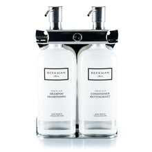 Load image into Gallery viewer, Polished Stainless Steel Double Oval Bottle Amenity Fixture