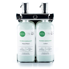Load image into Gallery viewer, Polished Stainless Steel Double Oval Bottle Amenity Fixture