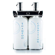 Load image into Gallery viewer, Polished Stainless Steel Double Oval Bottle Amenity Fixture