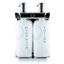 Load image into Gallery viewer, Polished Stainless Steel Double Oval Bottle Amenity Fixture