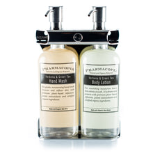 Load image into Gallery viewer, Polished Stainless Steel Double Oval Bottle Amenity Fixture