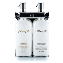 Load image into Gallery viewer, Polished Stainless Steel Double Oval Bottle Amenity Fixture