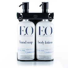 Load image into Gallery viewer, Black PVD Stainless Steel Double 9oz Oval Bottle Amenity Fixture