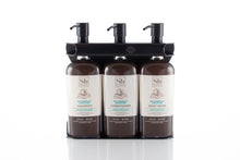 Load image into Gallery viewer, Black PVD Stainless Steel Triple 9oz Oval Bottle Amenity Fixture