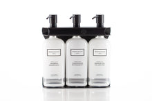 Load image into Gallery viewer, Black PVD Stainless Steel Triple 9oz Oval Bottle Amenity Fixture