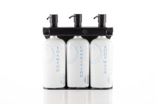 Load image into Gallery viewer, Black PVD Stainless Steel Triple 9oz Oval Bottle Amenity Fixture