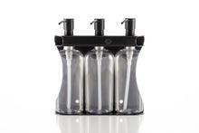 Load image into Gallery viewer, Black PVD Stainless Steel Triple 9oz Oval Bottle Amenity Fixture