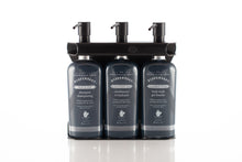 Load image into Gallery viewer, Black PVD Stainless Steel Triple 9oz Oval Bottle Amenity Fixture