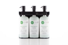 Load image into Gallery viewer, Black PVD Stainless Steel Triple 9oz Oval Bottle Amenity Fixture