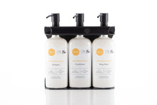 Load image into Gallery viewer, Black PVD Stainless Steel Triple 9oz Oval Bottle Amenity Fixture