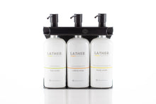 Load image into Gallery viewer, Black PVD Stainless Steel Triple 9oz Oval Bottle Amenity Fixture
