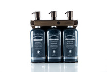 Load image into Gallery viewer, Bronze PVD Stainless Steel Triple 9oz Oval Bottle Amenity Fixture