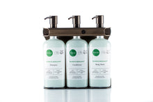 Load image into Gallery viewer, Bronze PVD Stainless Steel Triple 9oz Oval Bottle Amenity Fixture