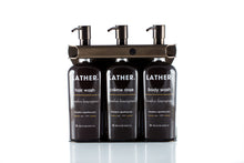 Load image into Gallery viewer, Bronze PVD Stainless Steel Triple 9oz Oval Bottle Amenity Fixture