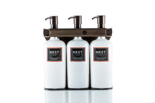Load image into Gallery viewer, Bronze PVD Stainless Steel Triple 9oz Oval Bottle Amenity Fixture
