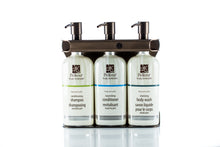 Load image into Gallery viewer, Bronze PVD Stainless Steel Triple 9oz Oval Bottle Amenity Fixture