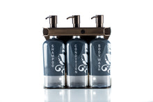 Load image into Gallery viewer, Bronze PVD Stainless Steel Triple 9oz Oval Bottle Amenity Fixture