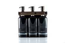 Load image into Gallery viewer, Bronze PVD Stainless Steel Triple 9oz Oval Bottle Amenity Fixture
