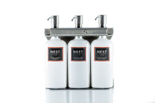 Load image into Gallery viewer, Brushed Stainless Steel Triple Oval Bottle Amenity Fixture