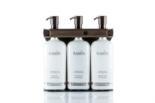 Load image into Gallery viewer, Bronze PVD Stainless Steel Triple 9oz Oval Bottle Amenity Fixture