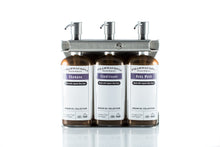 Load image into Gallery viewer, Brushed Stainless Steel Triple Oval Bottle Amenity Fixture