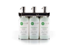 Load image into Gallery viewer, Polished Stainless Steel Triple Oval Bottle Amenity Fixture