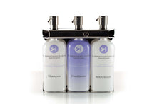 Load image into Gallery viewer, Polished Stainless Steel Triple Oval Bottle Amenity Fixture