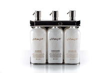 Load image into Gallery viewer, Polished Stainless Steel Triple Oval Bottle Amenity Fixture
