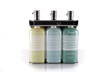 Load image into Gallery viewer, Polished Stainless Steel Triple Oval Bottle Amenity Fixture