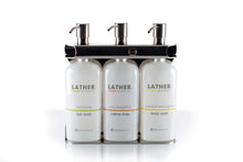 Load image into Gallery viewer, Polished Stainless Steel Triple Oval Bottle Amenity Fixture