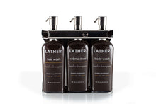 Load image into Gallery viewer, Polished Stainless Steel Triple Oval Bottle Amenity Fixture