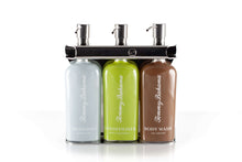 Load image into Gallery viewer, Polished Stainless Steel Triple Oval Bottle Amenity Fixture