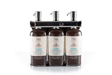 Load image into Gallery viewer, Polished Stainless Steel Triple Oval Bottle Amenity Fixture
