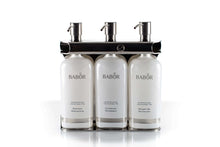 Load image into Gallery viewer, Polished Stainless Steel Triple Oval Bottle Amenity Fixture