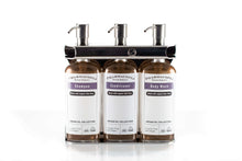 Load image into Gallery viewer, Polished Stainless Steel Triple Oval Bottle Amenity Fixture