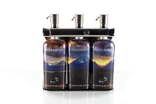 Load image into Gallery viewer, Polished Stainless Steel Triple Oval Bottle Amenity Fixture