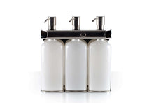Load image into Gallery viewer, Polished Stainless Steel Triple Oval Bottle Amenity Fixture