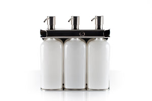 Polished Stainless Steel Triple Oval Bottle Amenity Fixture