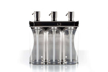 Load image into Gallery viewer, Polished Stainless Steel Triple Oval Bottle Amenity Fixture