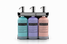 Load image into Gallery viewer, Polished Stainless Steel Triple Oval Bottle Amenity Fixture
