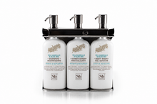Load image into Gallery viewer, Polished Stainless Steel Triple Oval Bottle Amenity Fixture
