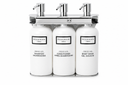 Polished Triple 16 oz Oval Amenity Dispenser Kit