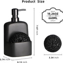 BosilunLife Soap Dispenser with Sponge Holder Liquid Recycled Ceramic Eco-Clay