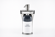 Load image into Gallery viewer, Polished Stainless Steel Single Oval Bottle Amenity Fixture | Locking Hotel Shampoo Dispenser Mount
