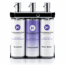 Load image into Gallery viewer, Polished Triple 12 oz Cylinder Amenity Dispenser Kit
