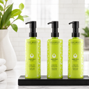 Black Triple 12 oz Cylinder Amenity Carriage Kit for luxury hotels
Luxury black countertop hotel amenity dispenser by Aquamenities
Triple refillable shampoo conditioner body wash dispenser
Commercial hospitality countertop amenity dispenser
Black stainless steel hotel bathroom dispenser set
