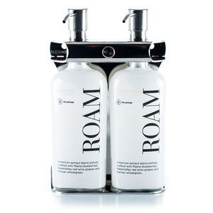 Polished Stainless Steel Double Oval Bottle Amenity Fixture